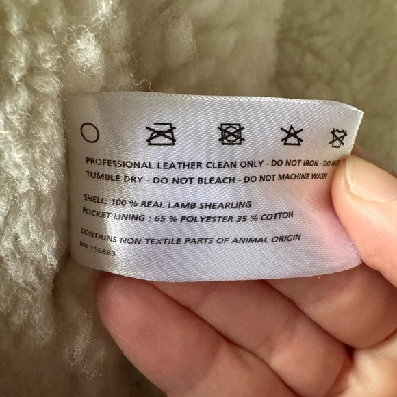 The Arrivals Moya Alpine Leather Shearling Jacket - Picture 9 of 9